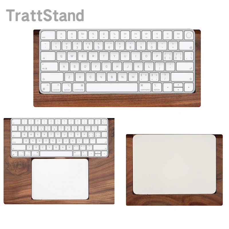 2 in 1 Walnuss Massivholz Tablett Handballen auflage für Apple 