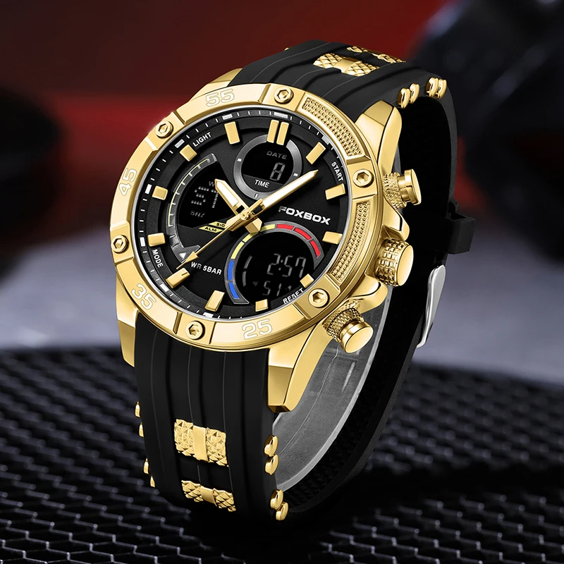 LIGE Men Watches Brand Luxury Silicone Strap Waterproof Sport Quartz Chronograph Military Watch Men Clock Relogio Masculino