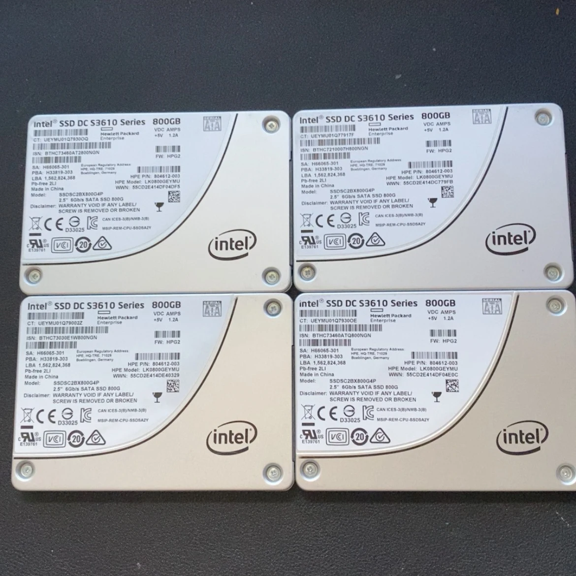 Used SSD DC S3610 800GB Enterprise 2.5" 6Gb/s SATA Solid State Drive For Intel, Health level is greater than 95+, Spot delivery