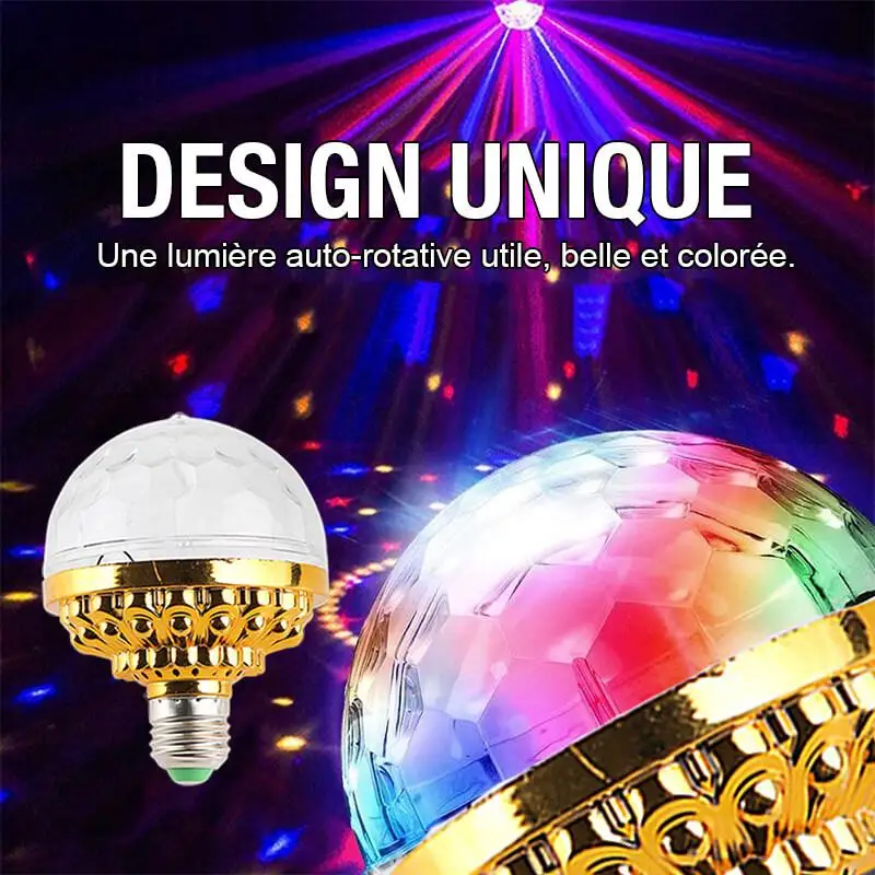 RGB светодиодный сценический светильник для диджея вращающийся Хрустальный волшебный шар RGB портативная сцсветильник лампа E27 6 Вт лампа для дискотевечерние диджея Рождественский эффект