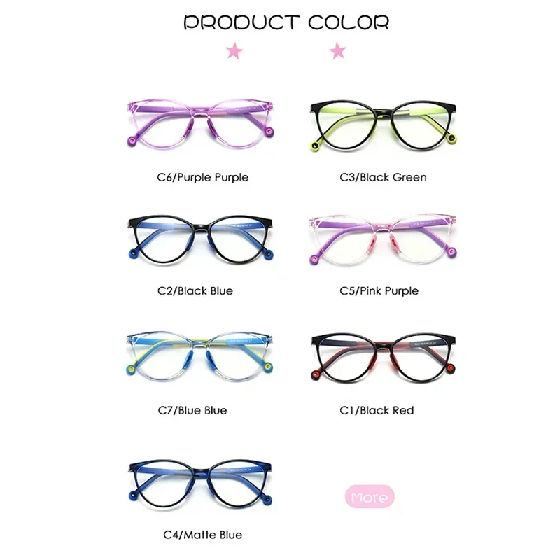 Blue Light Blocking Glasses for Kids Computer Glasses TR90 Frame Clear Lens Girl Boy Video Gaming Children Safety Eyewear 6