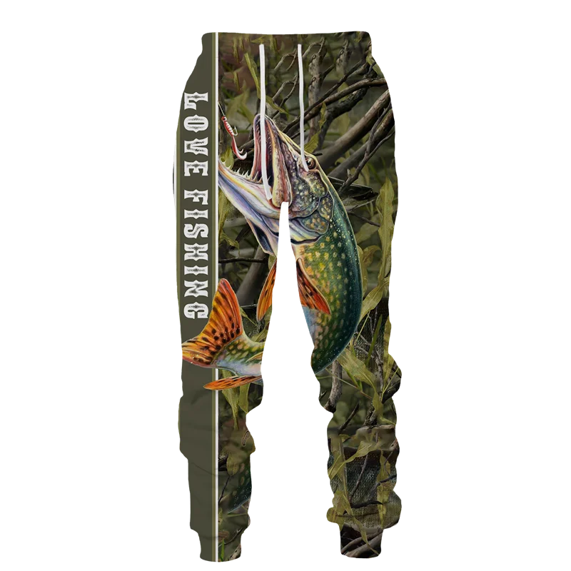 Novelty Fish 3D Printed Men's Hoodie Pants 2-piece Spring and Autumn  Camouflage Fishing Camping Set Fashion Outdoor Sports Suit - AliExpress