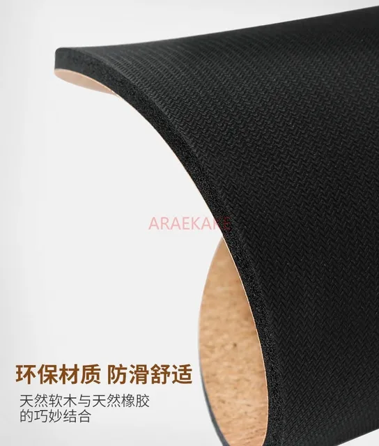 Cork circular yoga mat for meditation, small size inverted flat support pad 3