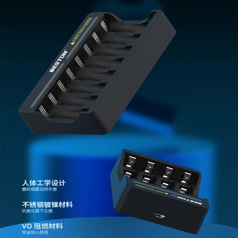 Carregador de Bateria Recarregável com Luz Indicadora Led Smart Charger 1.5v aa Aaa Lithium Ion Slots - Image 5