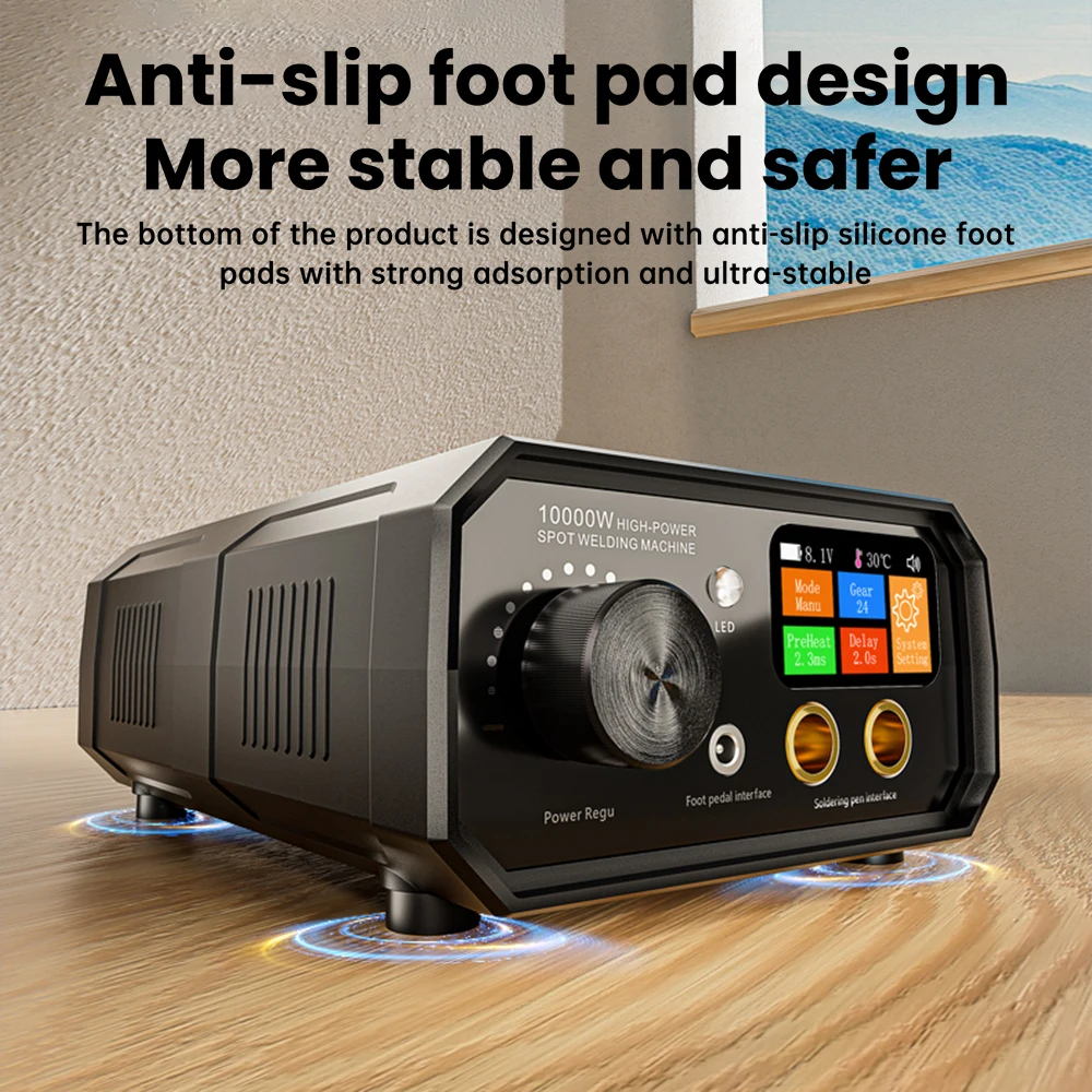 TK-20P Tragbare Fußpedal-Punktschweißmaschine Typ C Wiederaufladbar 10000W 2-Puls DIY Nickelblech-Punktschweißgerät