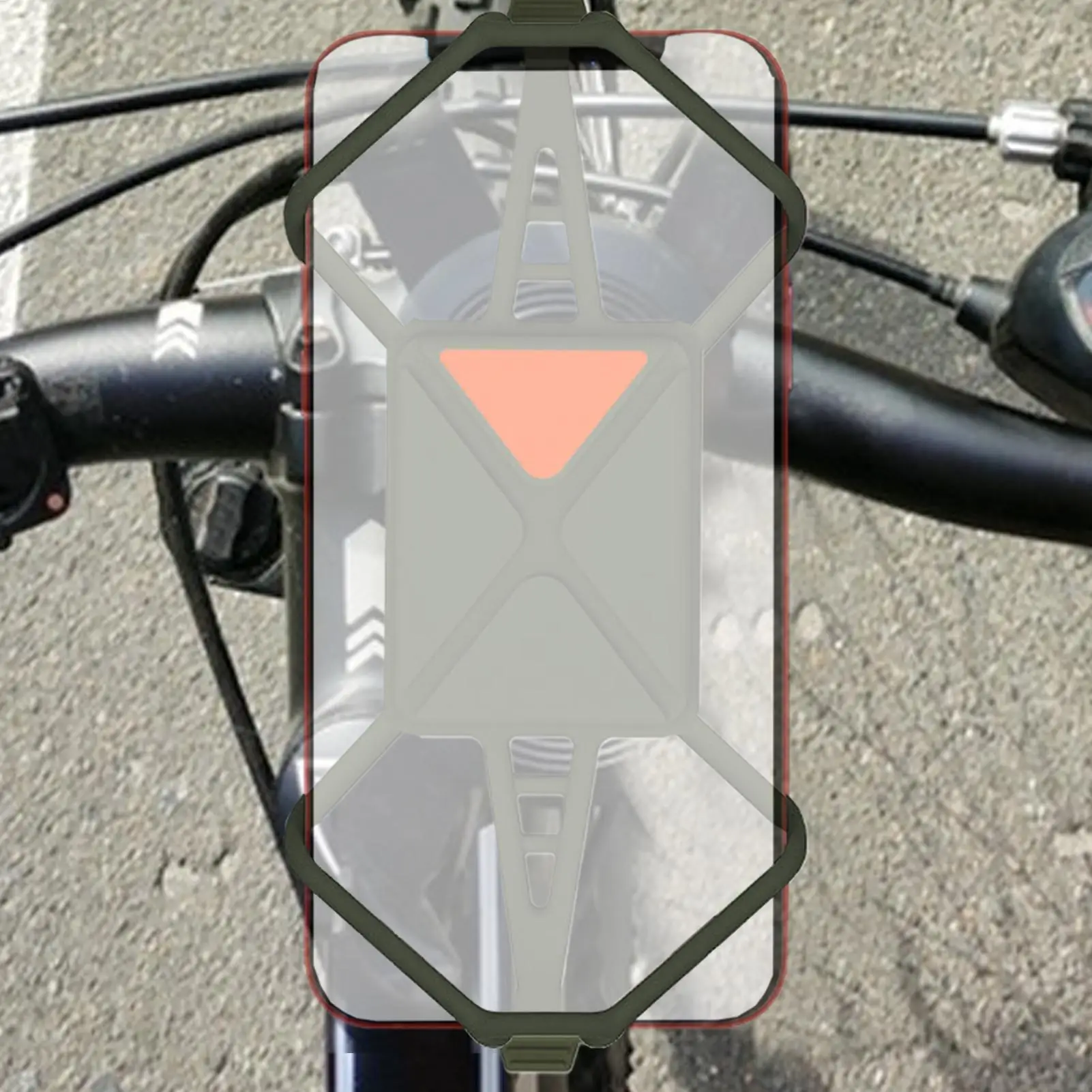 Phone Holder For Bike Scooter Phone Holder Silicone Strap High-Elasticity Anti-Slip Adjustable Stand 360 Degree Rotatable