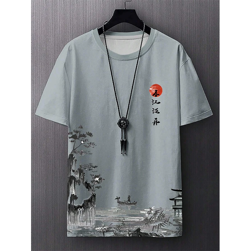 Mens 3D Print Short Sleeve T Shirt Street Hip Hop Oversized Tee