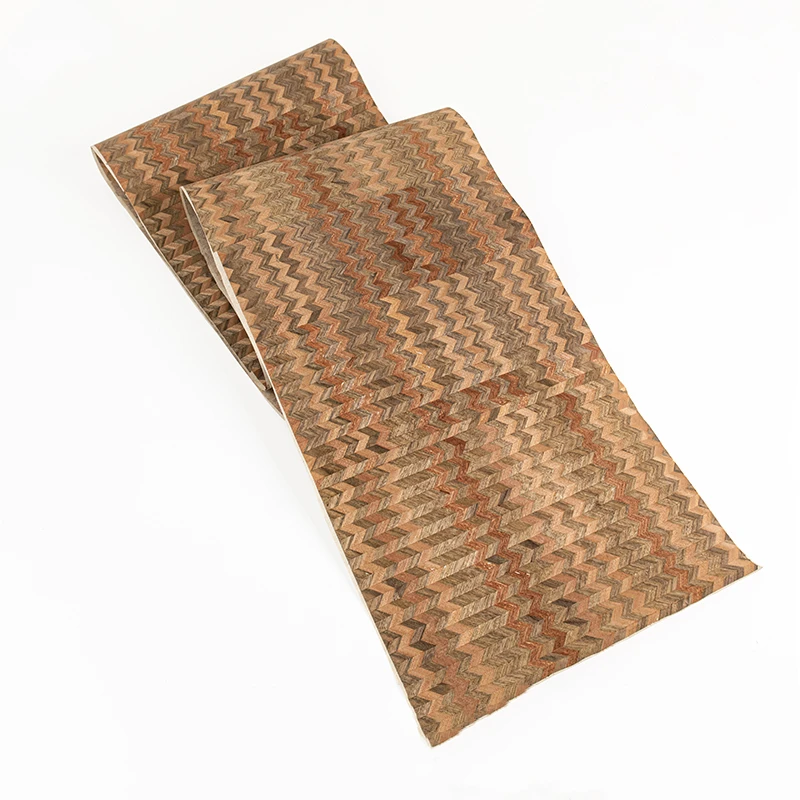 Impiallacciatura Di Legno Intrecciata Naturale Parquet Marquetry Tiger Impiallacciatura Onda Per Mobili Decorazioni Per La Casa Supporto Stereo In Pil