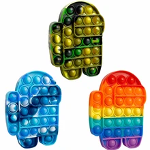 

Among In Us Pop Bubble Fidget Toy Squeeze Squishy Pop Push Sensory Fidget Toy Autism Special Needs Stress Reliever Toy Kids Gift