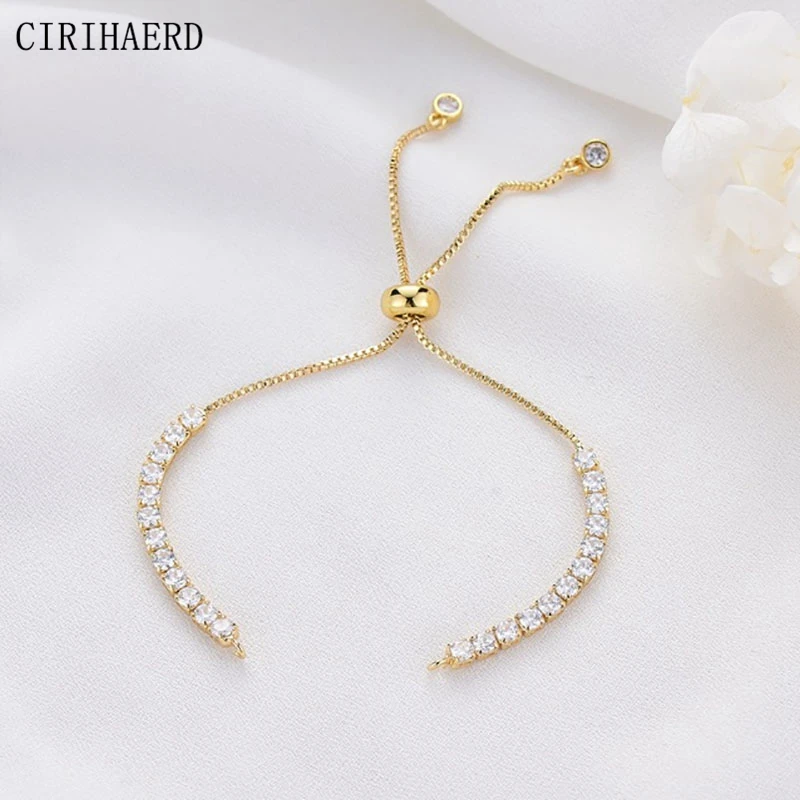 DIY Jewelry Accessories 14K Gold Plated Tail Chain Hanging Piece Extender  Chain Connectors Components Necklace Making Supplies