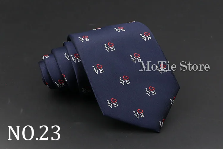 Niedliche Krawatte mit Cartoon-Muster, Tier- und Blumenmuster, für Herren, schmale, schmale Krawatte, Hochzeit, Rot, Marineblau, Party-Krawatten, Krawatte, Accessoires, Geschenke – Detail 24