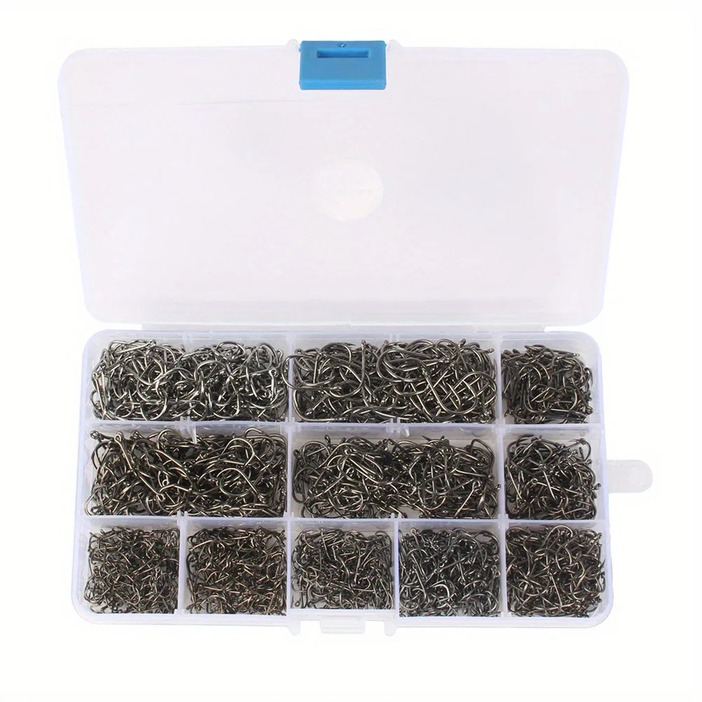

1600PCS High Quality Carbon Steel Barbed Fishing Tools With Holes Powerful Fishing Gear For Saltwater Freshwater