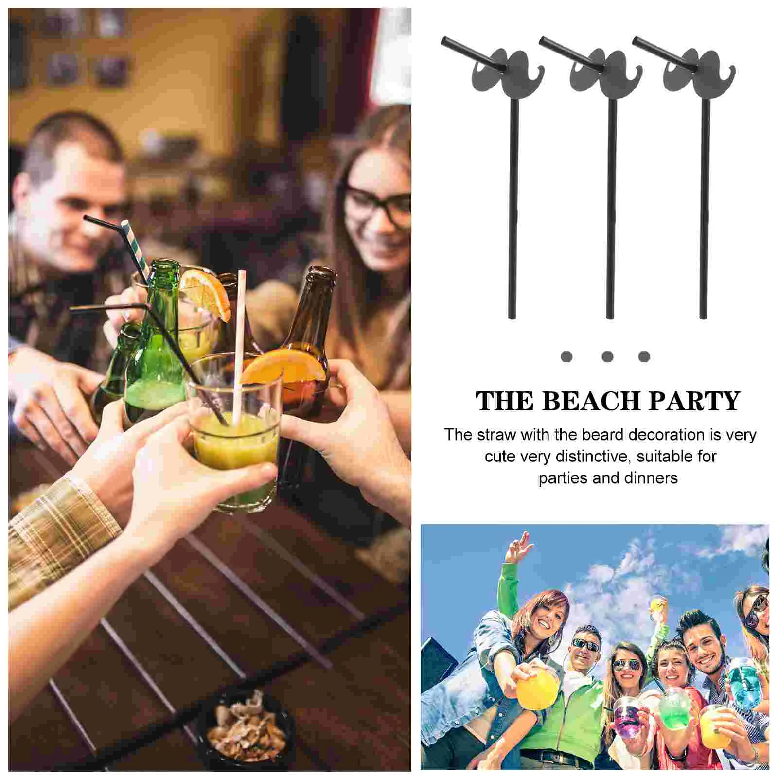20 Pcs Straw Decoration Prop Party Supplies Casual Drinking Straws Recreational Supply Decorative Paper Christmas Shot