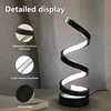 Modern Creative LED Table Lamp Spiral Desk Light 3 Colors Dimmable for Bedroom Living Room Office Bedside Decoration Lighting 4