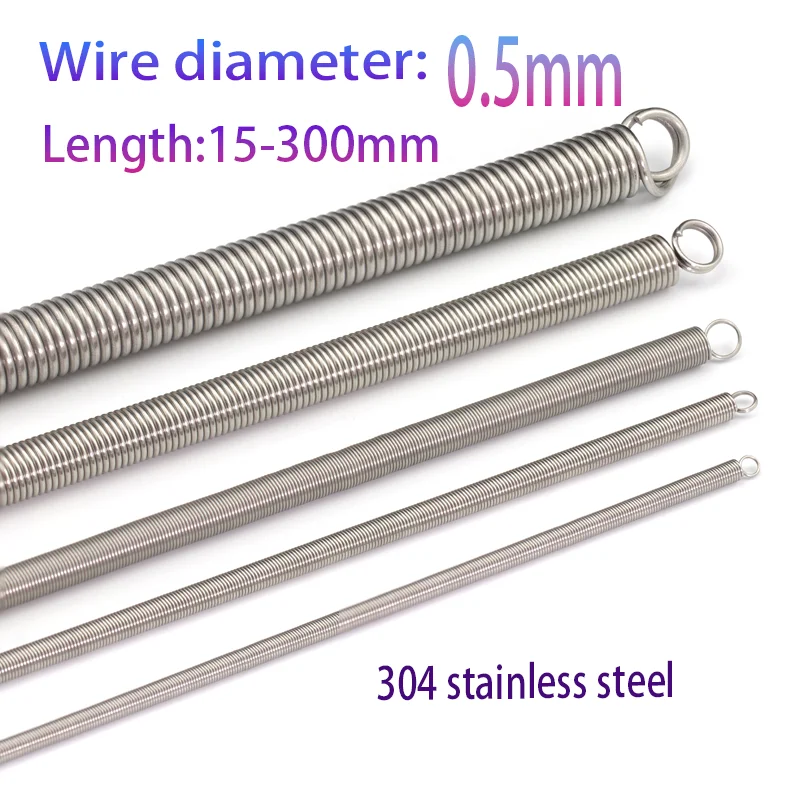 304 stainless steel pull spring double loop closed hook and loop,Wire ...