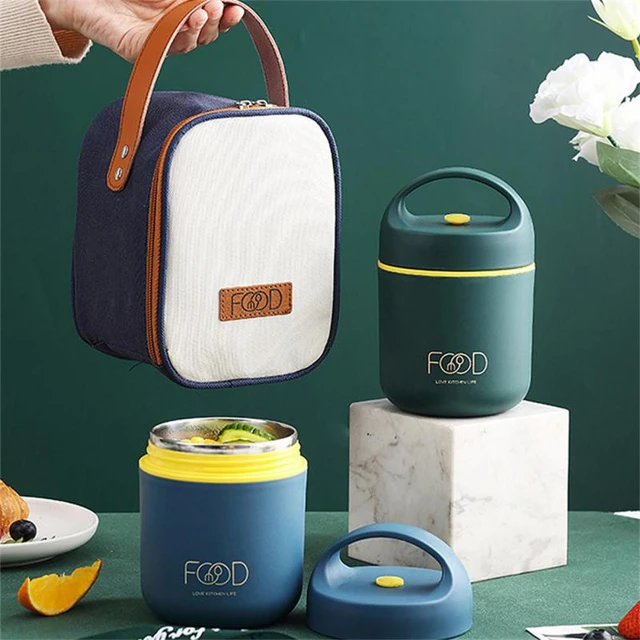 Stainless Steel Vacuum Thermal Lunch Box Insulated Lunch Bag Food Warmer  Container Thermos Soup Cup Bento Box For Kids Student - Lunch Box -  AliExpress