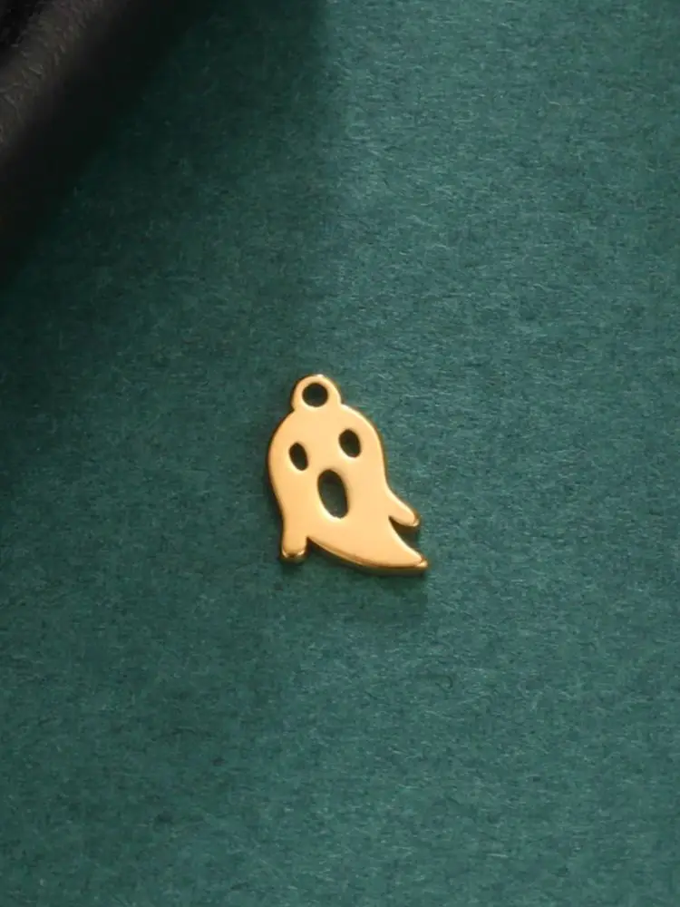 5 stücke Halloween Ghost Charms Legierung Gespenst Schmuck Halskette Frauen Ohrringe Metall Armband Schlüssel bund handgemachtes Accessoire – Detail 3