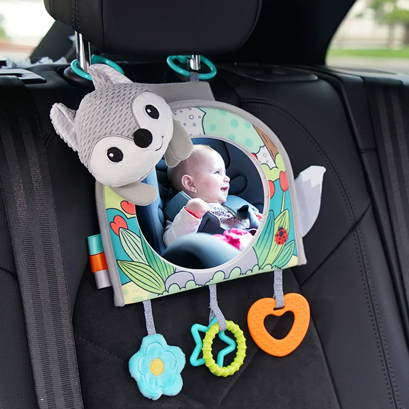 2 Piezas de Dibujos Animados Bebé Coche Espejo Choque Probado Lindo para  Reposacabezas Asiento Trasero Infantil Baoblaze Espejo retrovisor