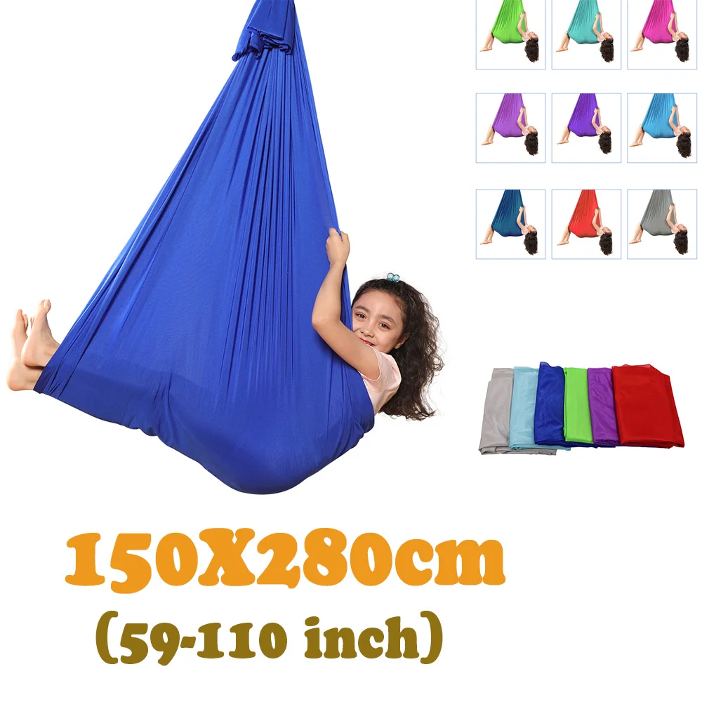Aerial Yoga Strap Yoga Hammock 1.5*2.8M Aerial Yoga Hammock Swing Set Aerial Silk Fabric Strap Fixed Tray Fitness Indoor