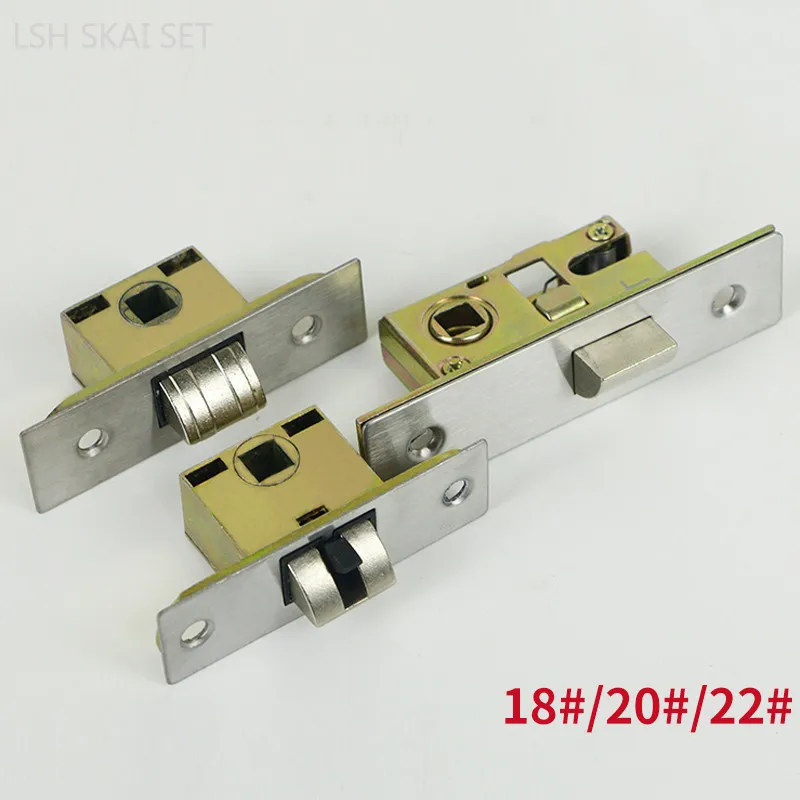 Zinc Alloy Lock Latches Interior Door Fittings Bathroom Room Lock Core Single Latch Door Hardware Accessories 18/22/22mm
