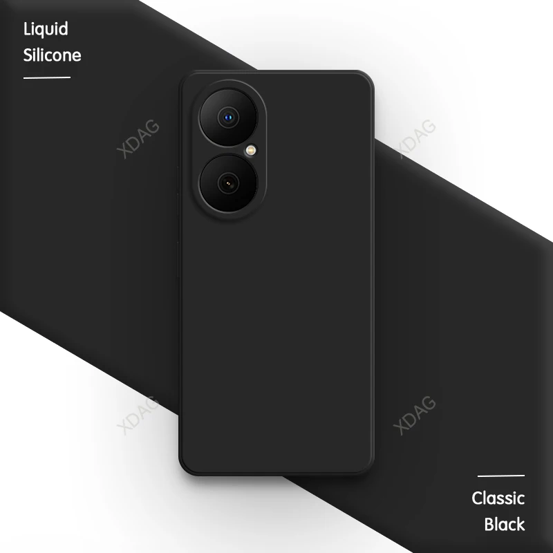 Classic Square Silicone Phone Case with Camera Protection for Huawei Nova Y73 Enjoy 80 5G