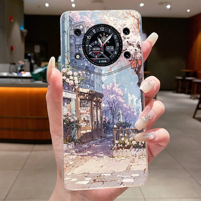 Stylish Transparent Silicone Shockproof Butterfly Design Soft Phone Case