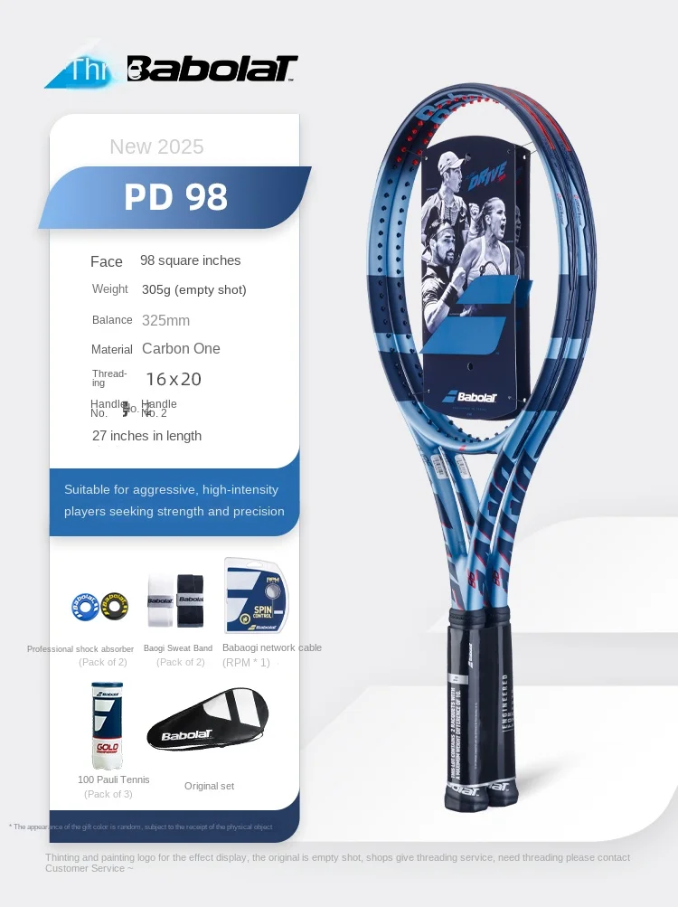 Original Babolat PD Professional Tennis Racket New Li Na Wimbledon Babaoli Full Carbon Racket