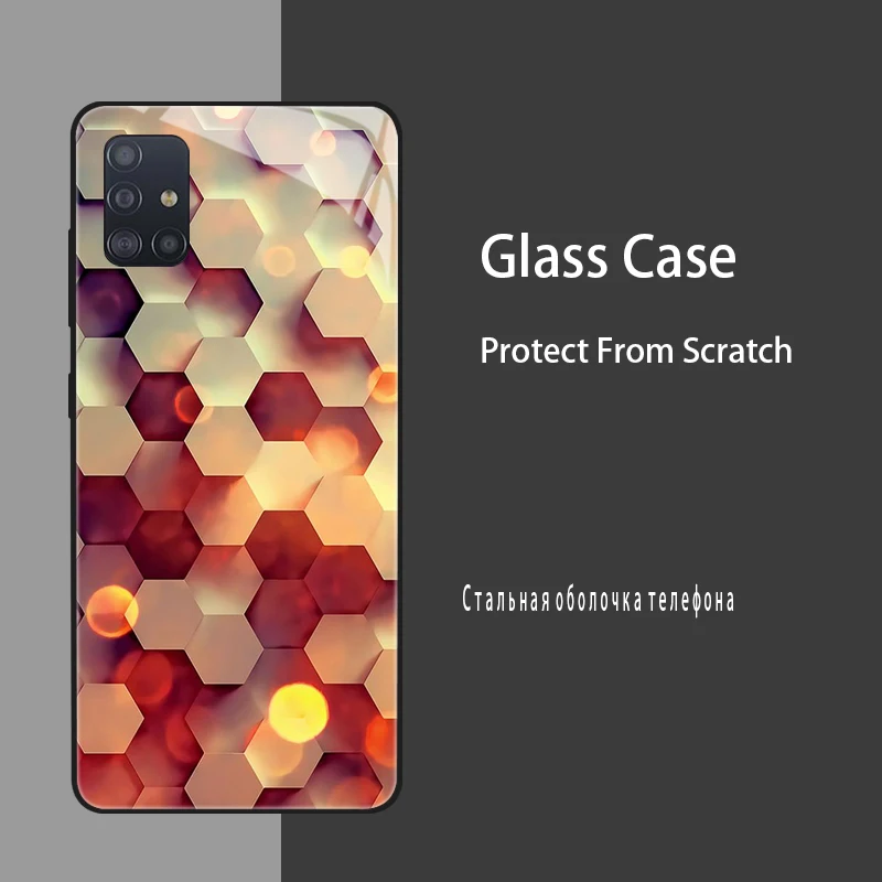 Tempered Glass Protective Case with Hard Silicone Bumper