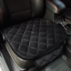 Luxury Plush Car Seat Protector - Soft, Non-Slip, Durable Rear Seat Cushion Mat for Ultimate Comfort and Protection (Front seat black)