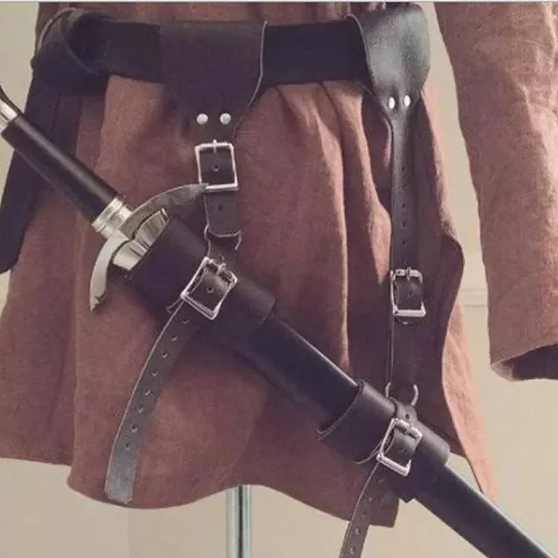 Funda De Cuero De Witcher Medieval Para Pada, Soporte Para Cutlass, Vikingo, Pirata, Guerrero