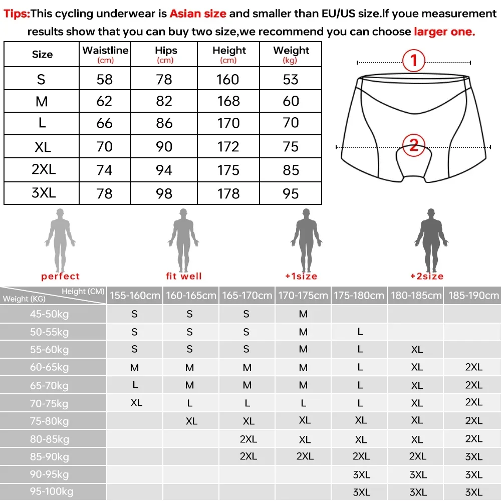 Cycling Underwear X-TIGER Men's 5D Cushion Breathable Anti-slip Shorts Casual Pants Mountain Bike Road Bike Riding