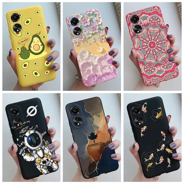 Funda para OPPO A78 4G, carcasa protectora de silicona suave con dibujos  animados para teléfono móvil, 4G, CPH2565