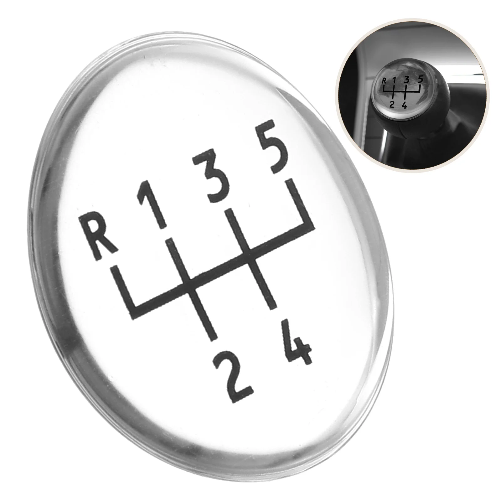 

Car Gear Shift Head Sticker 5-speed Manual Transmission Shift Level Sticker