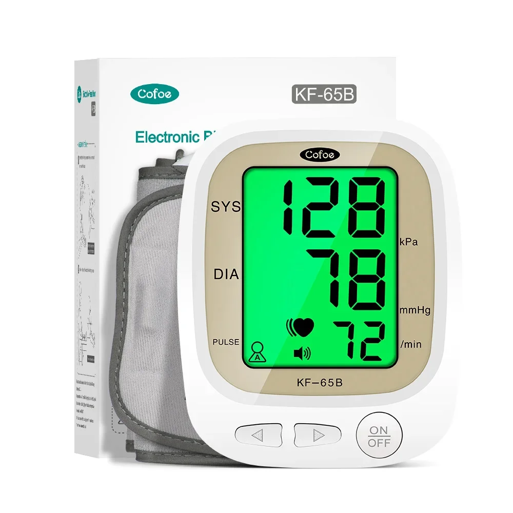 Cofoe Voice Digital Automatic Upper Arm Blood Pressure Monitor Household Electronic Sphygmomanometer Large capacity memory value