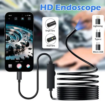 Endoscope Inspection Camera Micro USB/Type-C/IOS Mini Inspection Camera for IOS iphone Android Waterproof Pipeline Borescope 1