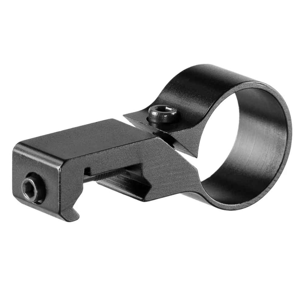 1pc Ultralight Picatinny Rail 90 Degree Offset Side 1" Ring Mount Adapter Tube 20mm 7/8" For Flashlight Hunting tactical flashlight rail