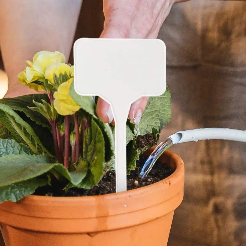 T Type Garden Plant Labels 100 Pieces Reusable Stakes