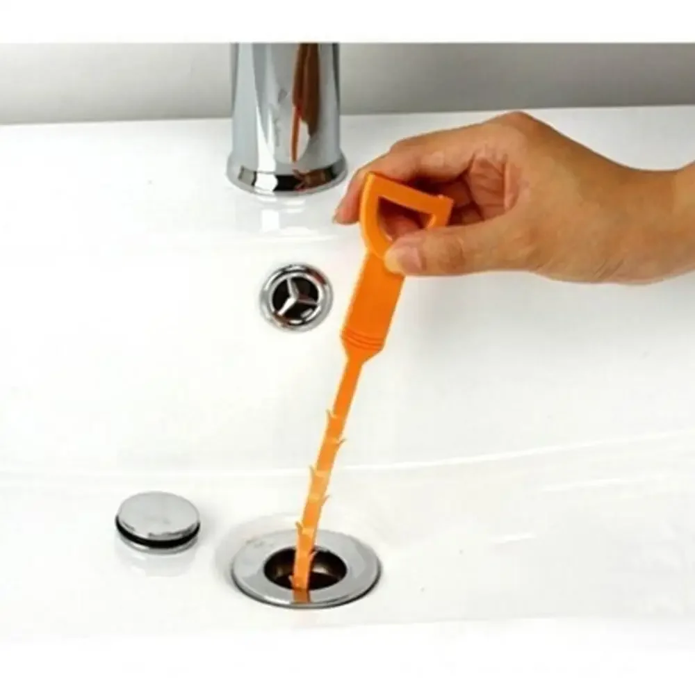 Kitchen Sink Bath Hair Cleaner Hook Brush Long Hair Plug Hole Hair Collector Catcher Strainer Bathroom Drain Sewer Dredge Device 5