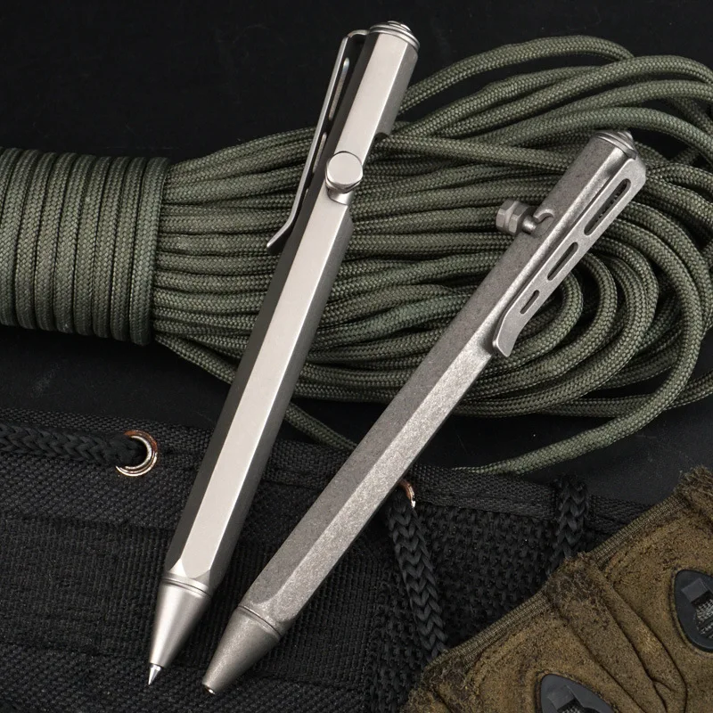 EDC Titanium Alloy Pen With Collection Writing Multi functional Outdoor
