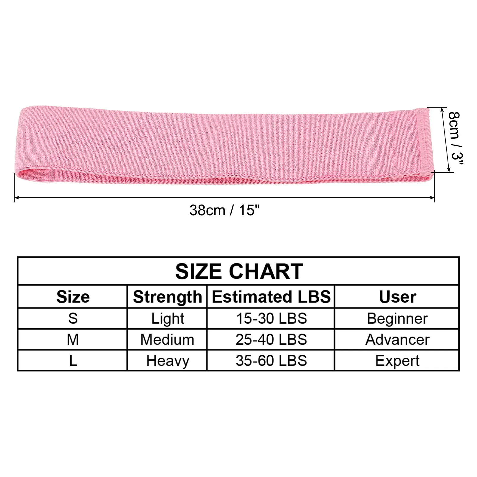 힙 저항 밴드 헤비 15-65 LBS 미끄럼 방지 운동 밴드 (여성 및 남성용), 비치 의자 크루즈용 타월 밴드