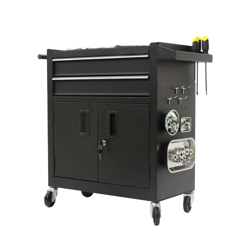 

Heavy Duty Black Stainless Steel Garage Tool Cabinet With Rolling Casters