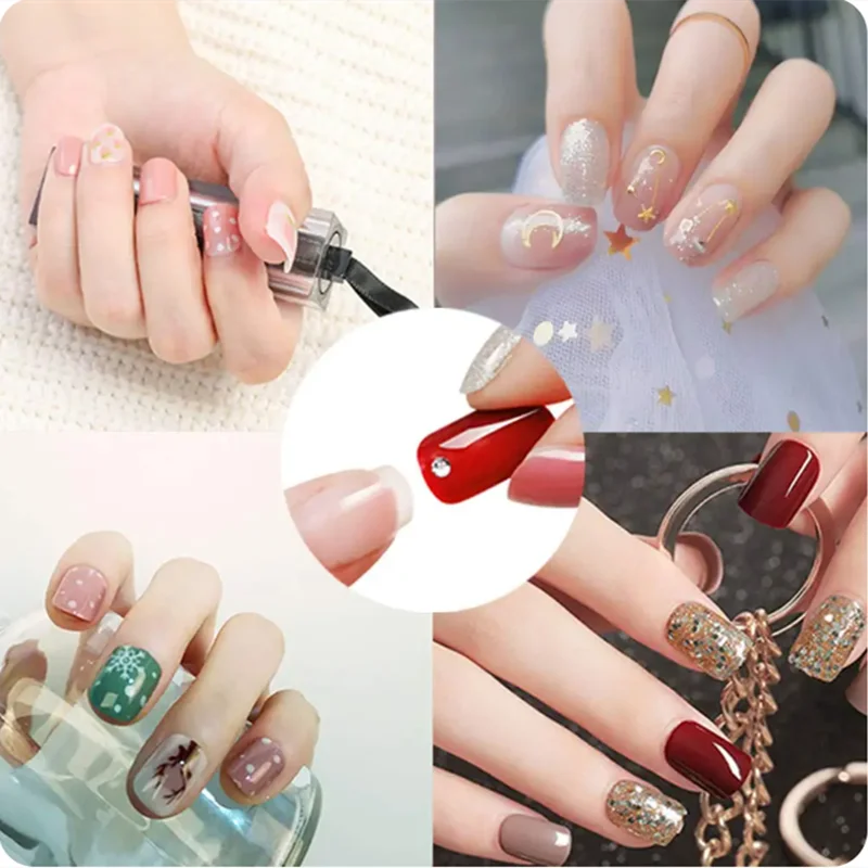 Nail Stickers 600PCS Double Sided Glue Waterproof Breathable Fake Nails