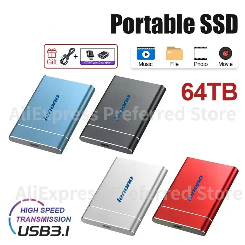 

SSD 4TB 1TB Portable SSD Externo Portátil USB 3.0 Type-A/C External Hard Drive Флешка Usb Solid State Disk For PC Mac Lap PS4