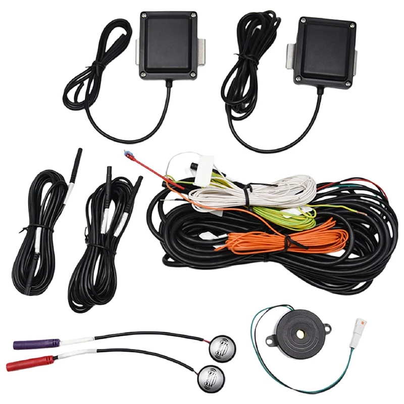 

1Set Car Millimeter Wave Radar BSD Blind Spot Detection System Horizontal Change Lane Aided Parking Black ABS+Metal