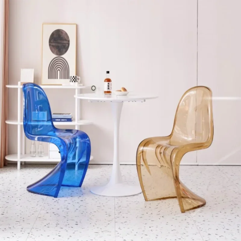 

Акриловый Обеденный стул для гостиной, прозрачный пластиковый стул для спальни, простой современный обеденный стул, расслабляющий напольный стул, домашняя мебель