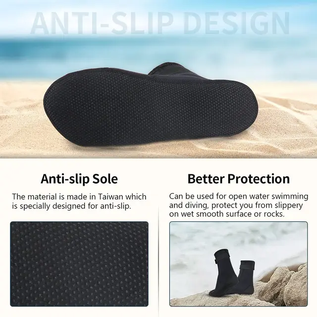 Neoprene Socks 3mm Beach Volleyball Sand Soccer Diving Swimming Surfing Snorkeling Fishing Wading Kayaking Rafting Water Booties 3