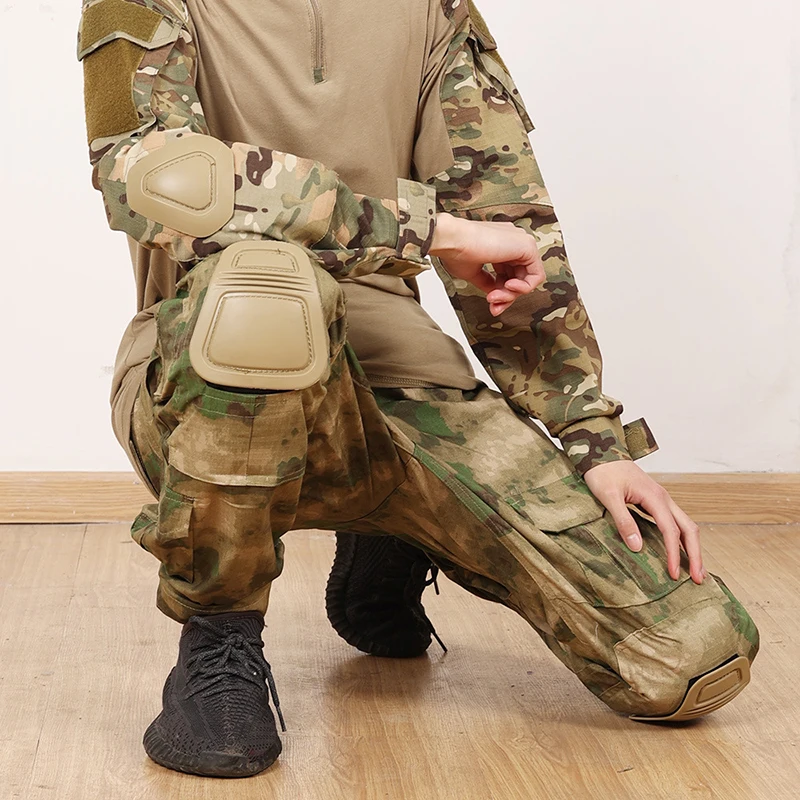 Outdoor Military Tactical g2 g3 Frog Suit Knee Pads & Elbow Support Paintball Airsoft Kneepad Interpolated Knee Protector Set knee pad elbow pads protective gear set