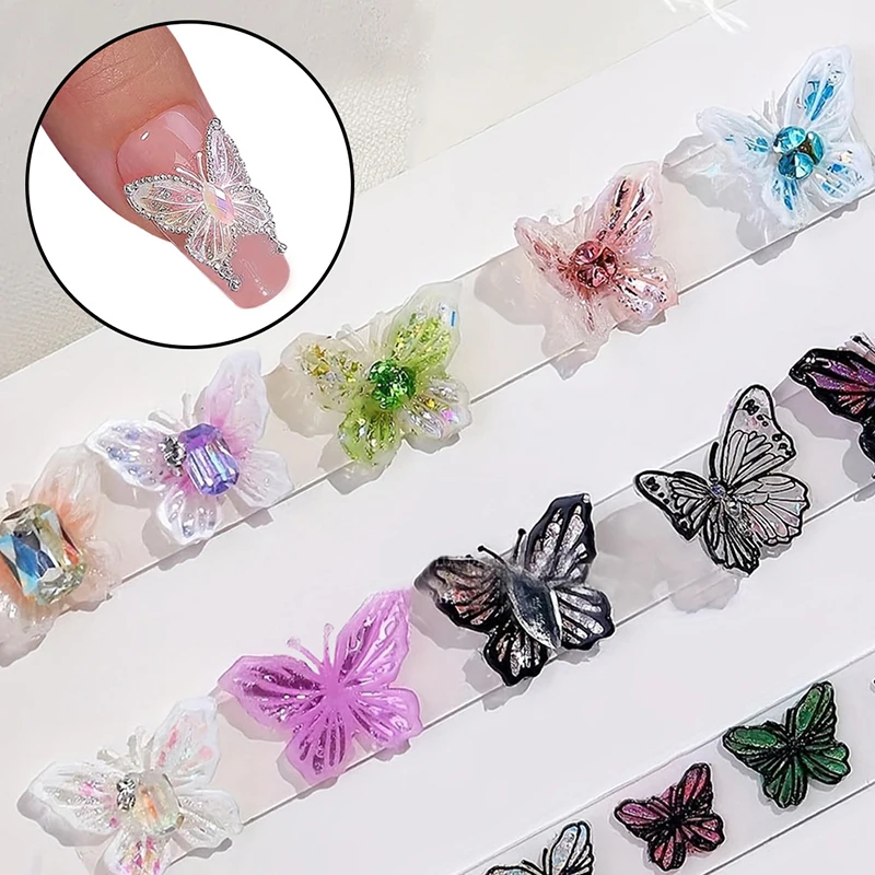Nail Carving Mold Butterfly Silicone 3D Nail Stamping Plate Nail Stencils Tools DIY UV Gel Manicure Tools Nail Art Enthusiasts 2