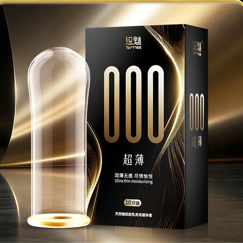 Ultra Thin Condoms 10-50PCS Hydrating Hyaluronic Acid For Adults 18+ Nature Latex Penis Sleeve For Sex Toys