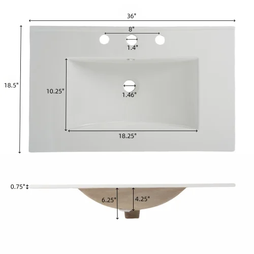 36" Bathroom Vanity with Sink 5